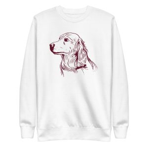 unisex-premium-sweatshirt-white-front-6a66298b04318.jpg Golden Retriever Dog Sweatshirt
