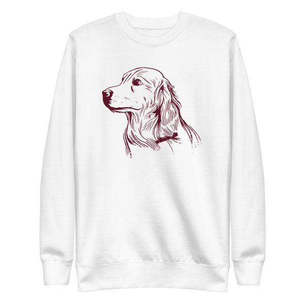 unisex-premium-sweatshirt-white-front-6a66298b04318.jpg Golden Retriever Dog Sweatshirt