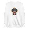 unisex-premium-sweatshirt-white-front-6a662f363b8d8.jpg Funny Dog Face Sweatshirt