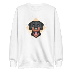 unisex-premium-sweatshirt-white-front-6a662f363b8d8.jpg Funny Dog Face Sweatshirt