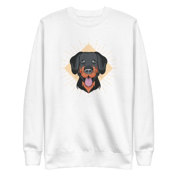 unisex-premium-sweatshirt-white-front-6a662f363b8d8.jpg Funny Dog Face Sweatshirt