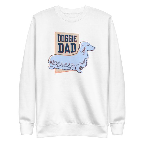 unisex-premium-sweatshirt-white-front-6a6634cc8cd24.jpg Doggie Dad Sweatshirt