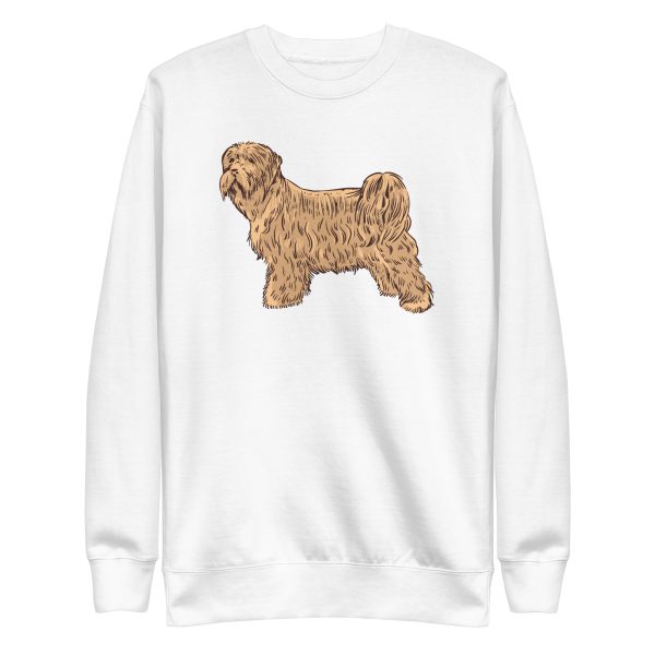unisex-premium-sweatshirt-white-front-6a6ba395071e8.jpg Terrier Dog Hand Drawn Sweatshirt
