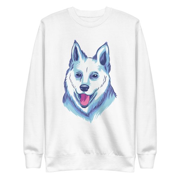 unisex-premium-sweatshirt-white-front-6a6bb83b541b1.jpg White Shepherd Sweatshirt