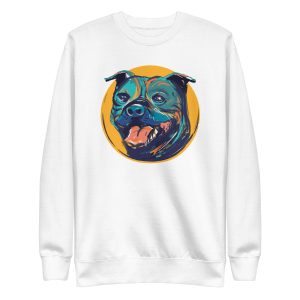 unisex-premium-sweatshirt-white-front-6a6bc09296377.jpg Staffordshire Bull Terrier Sweatshirt
