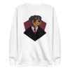 unisex-premium-sweatshirt-white-front-6a6bc29481645.jpg Suited Dog Sweatshirt