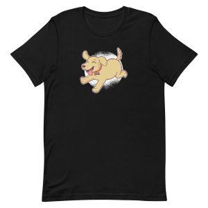 unisex-staple-t-shirt-black-front-6a659ec3cc301.jpg Golden Retriever Puppy T-Shirt