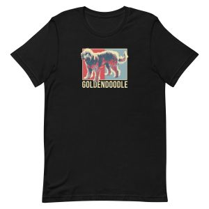 unisex-staple-t-shirt-black-front-6a65a06ee303f.jpg Golden Doodle T-Shirt