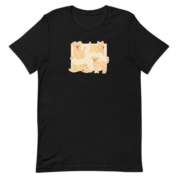 unisex-staple-t-shirt-black-front-6a65a2b6311e3.jpg Morkie Poses T-Shirt