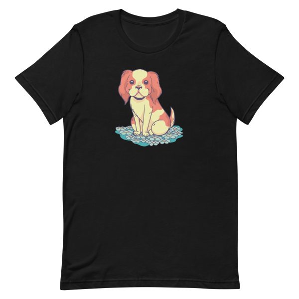 unisex-staple-t-shirt-black-front-6a65b123227ff.jpg Flower Puppy T-Shirt
