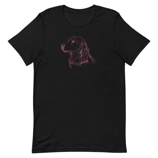 unisex-staple-t-shirt-black-front-6a66298a21ac4.jpg Golden Retriever Dog T-Shirt