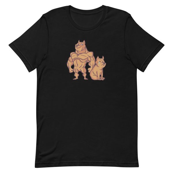 unisex-staple-t-shirt-black-front-6a662f7ec9c38.jpg Muscular Dog T-Shirt