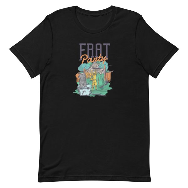 unisex-staple-t-shirt-black-front-6a663501830e7.jpg Frat Party T-Shirt