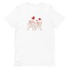 unisex-staple-t-shirt-white-front-6a65a19741233.jpg English Bulldog Couple Love T-Shirt