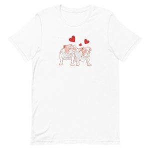 English Bulldog Couple Love T-Shirt