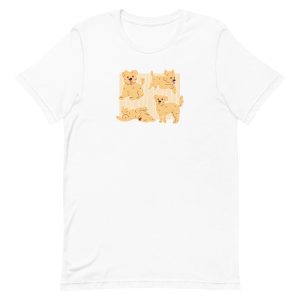 unisex-staple-t-shirt-white-front-6a65a2b62eb09.jpg Morkie Poses T-Shirt