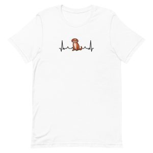 unisex-staple-t-shirt-white-front-6a65b2257a842.jpg Heartbeat Puppy T-Shirt