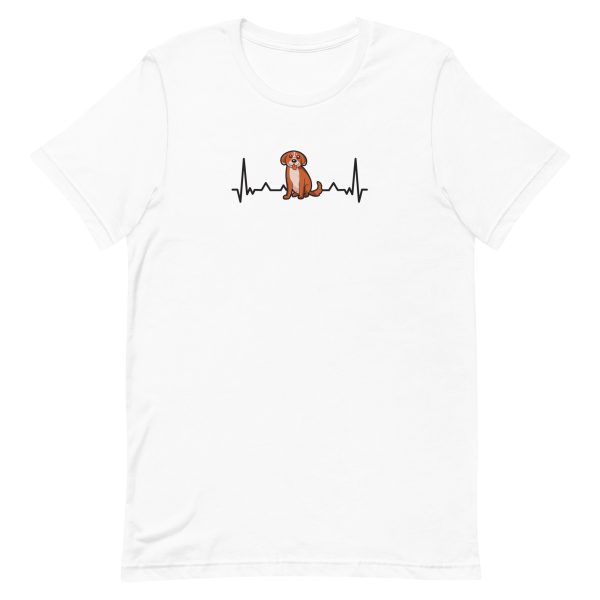 unisex-staple-t-shirt-white-front-6a65b2257a842.jpg Heartbeat Puppy T-Shirt