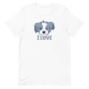 unisex-staple-t-shirt-white-front-6a65b308be064.jpg I Love My Owner T-Shirt