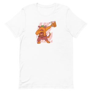 unisex-staple-t-shirt-white-front-6a65b47610b4e.jpg German Shepherd Dabbing T-Shirt