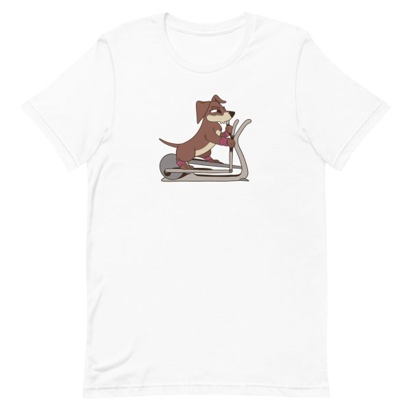unisex-staple-t-shirt-white-front-6a6630c12559b.jpg Elliptical Dog T-Shirt