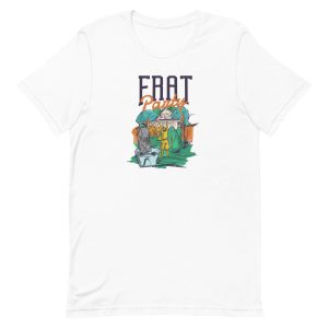 unisex-staple-t-shirt-white-front-6a66350180c99.jpg Frat Party T-Shirt