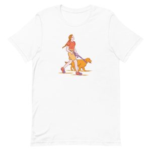 unisex-staple-t-shirt-white-front-6a6ba33d155fc.jpg Walking Dog T-Shirt
