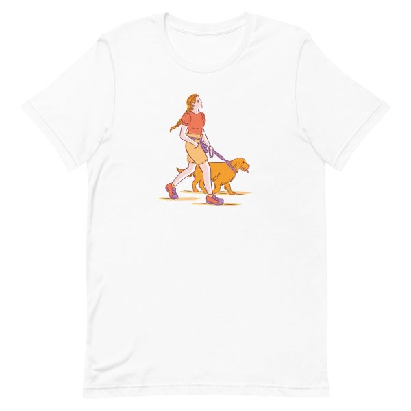 unisex-staple-t-shirt-white-front-6a6ba33d155fc.jpg Walking Dog T-Shirt