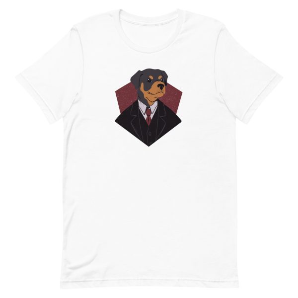 unisex-staple-t-shirt-white-front-6a6bc27f99a16.jpg Suited Dog T-Shirt